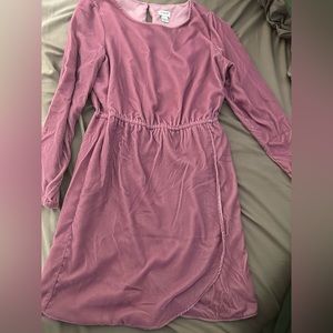 Women’s size 6 velvet pink dress. Jcrew